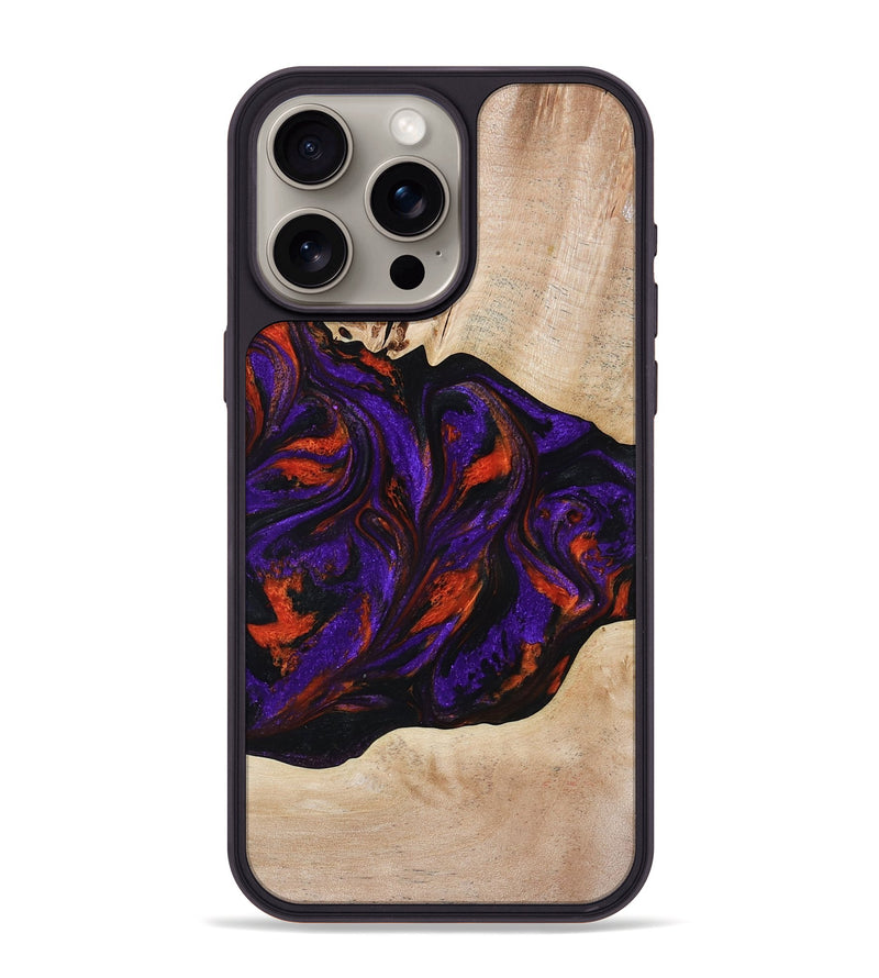 iPhone 15 Pro Max Wood Phone Case - Elora (Purple, 814518)