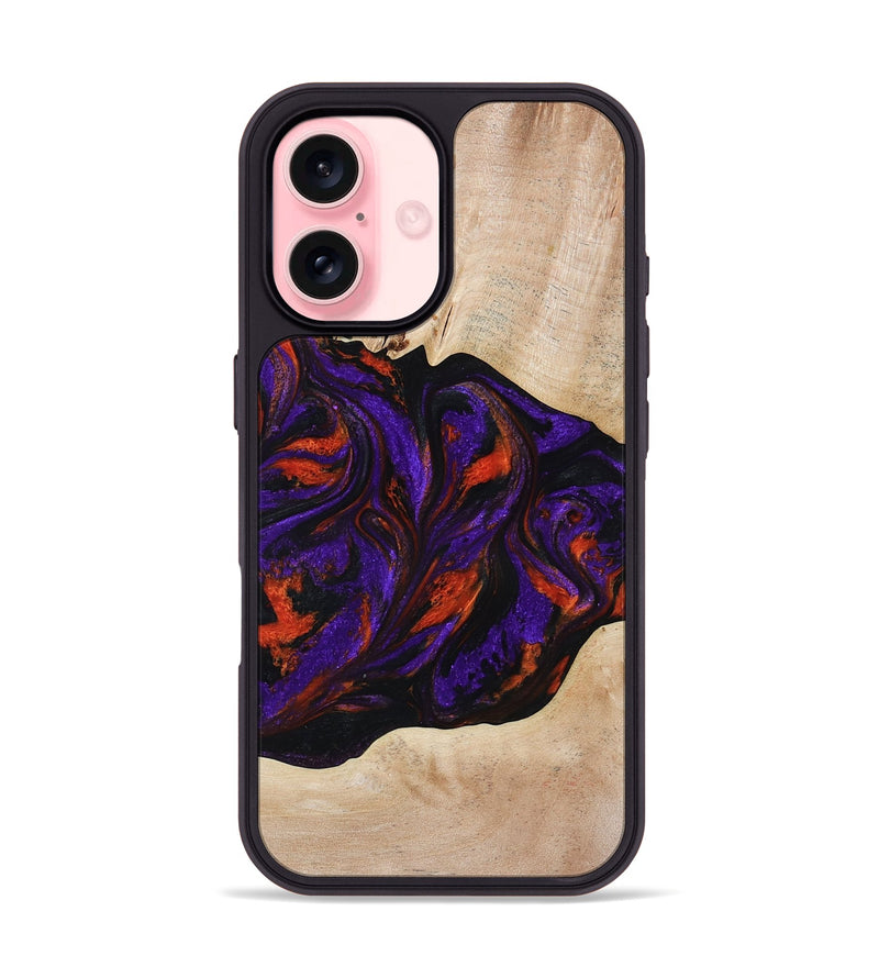 iPhone 16 Wood Phone Case - Elora (Purple, 814518)