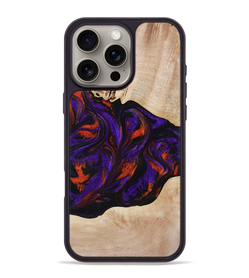iPhone 16 Pro Max Wood Phone Case - Elora (Purple, 814518)