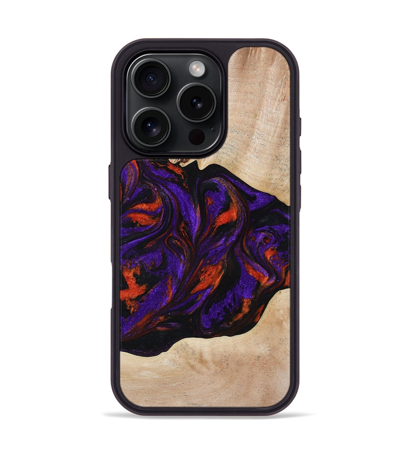 iPhone 16 Pro Wood Phone Case - Elora (Purple, 814518)