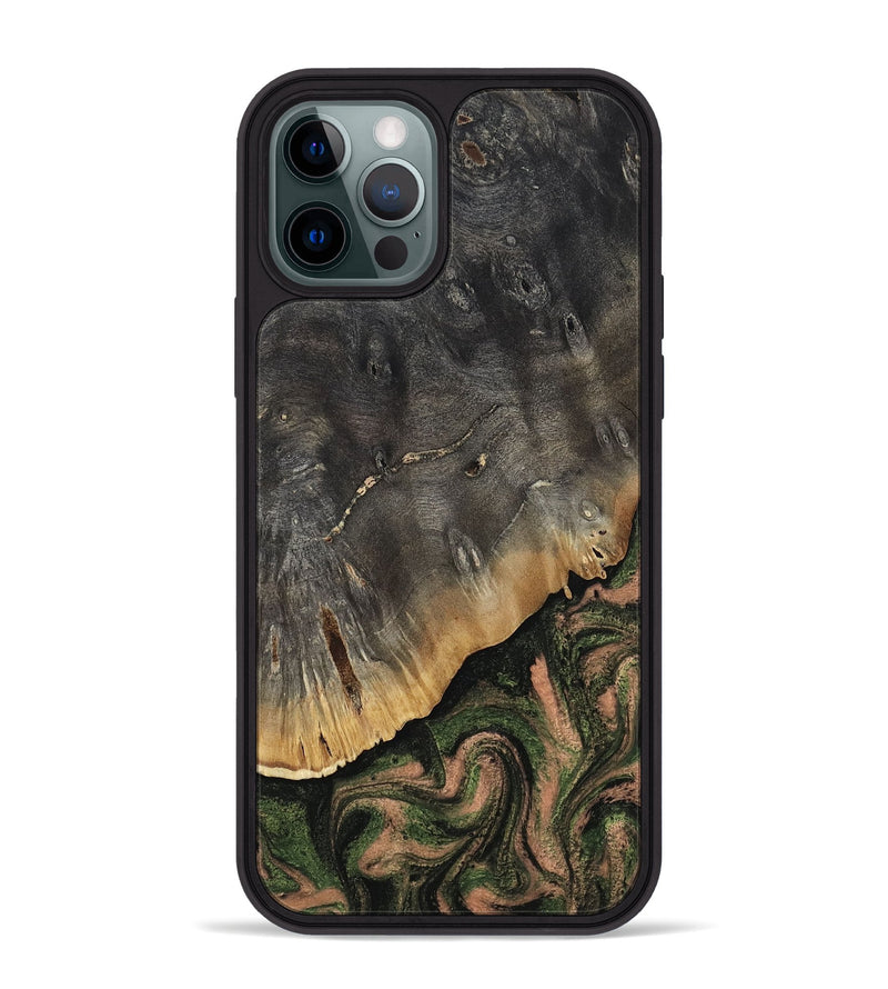 iPhone 12 Pro Max Wood Phone Case - Zaylee (Green, 814523)