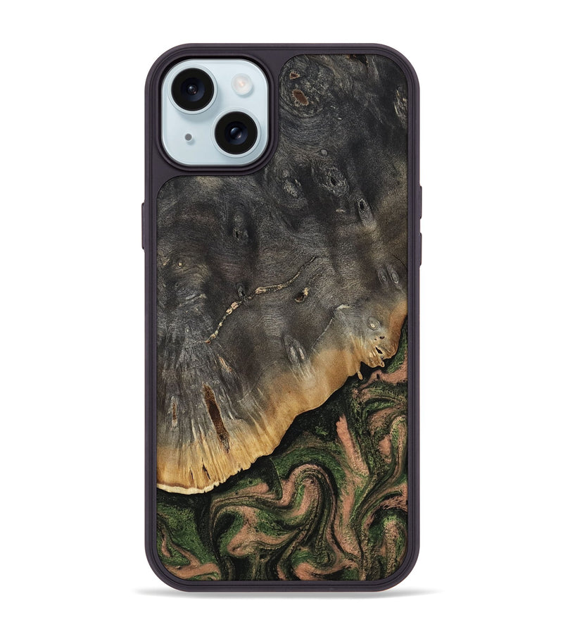 iPhone 15 Plus Wood Phone Case - Zaylee (Green, 814523)