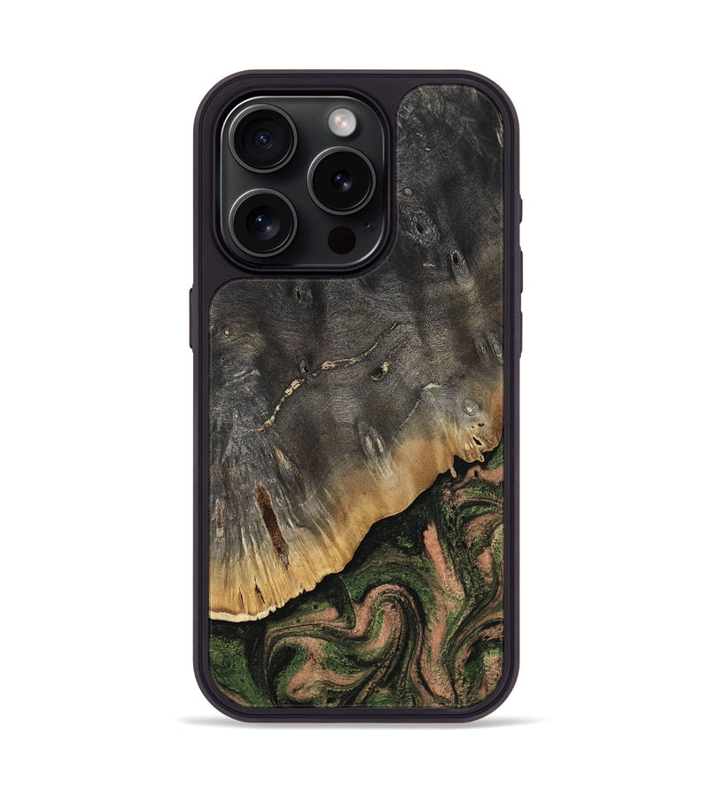 iPhone 15 Pro Wood Phone Case - Zaylee (Green, 814523)
