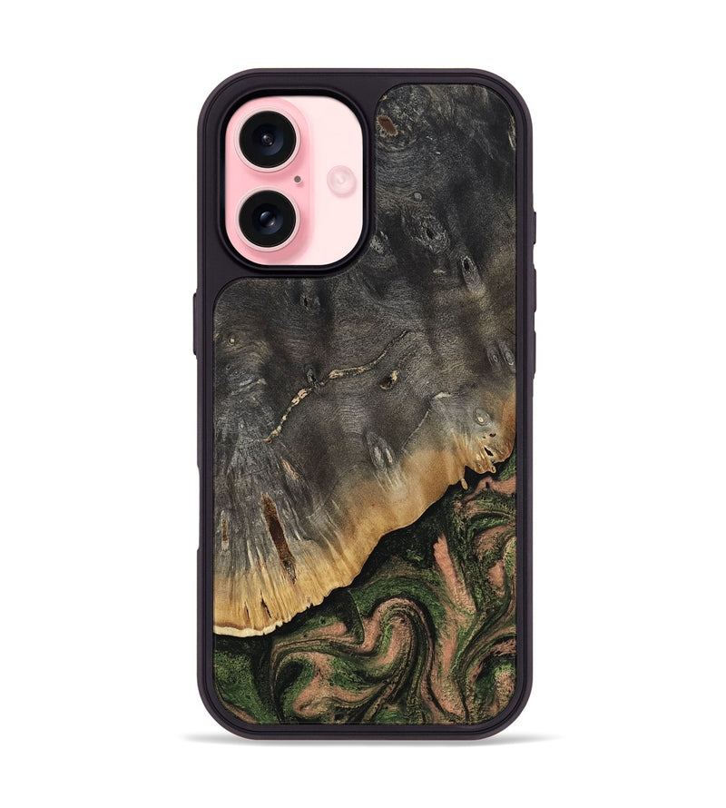 iPhone 16 Wood Phone Case - Zaylee (Green, 814523)