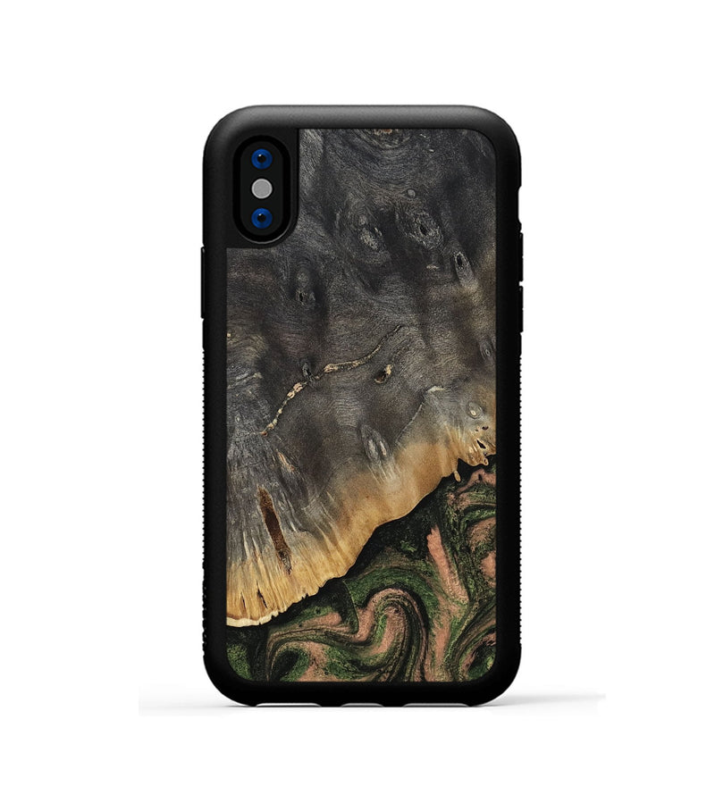 iPhone Xs Wood Phone Case - Zaylee (Green, 814523)