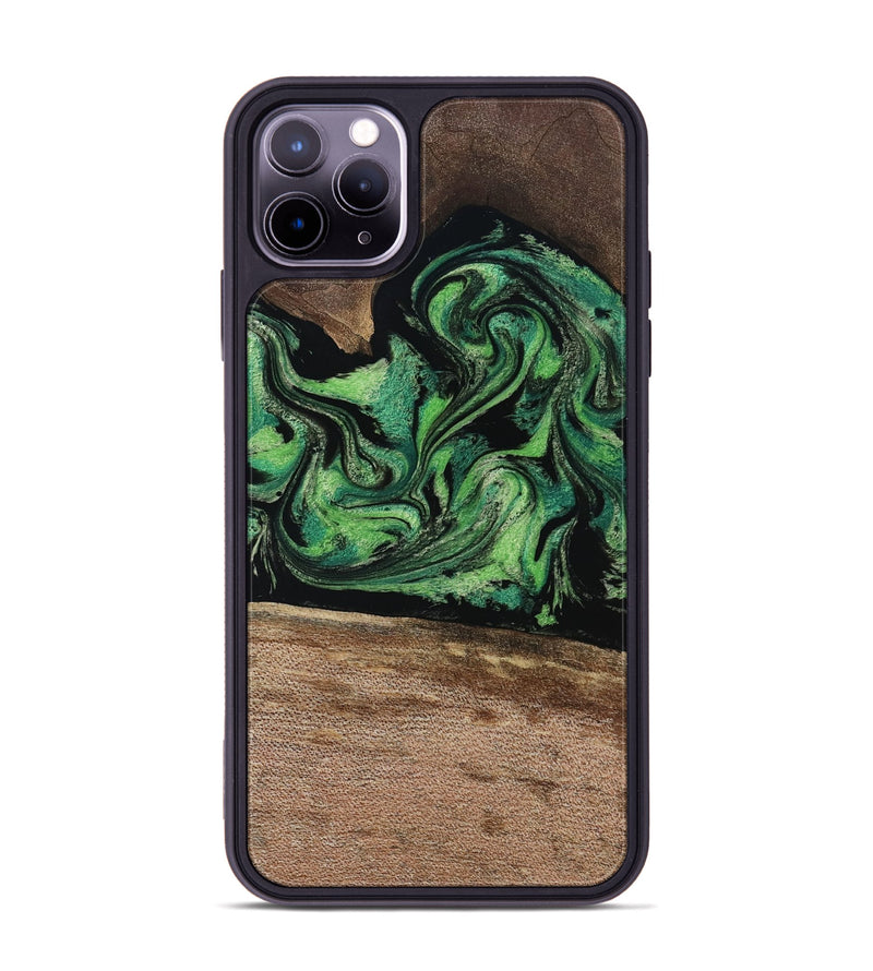 iPhone 11 Pro Max Wood Phone Case - Adaline (Green, 814525)