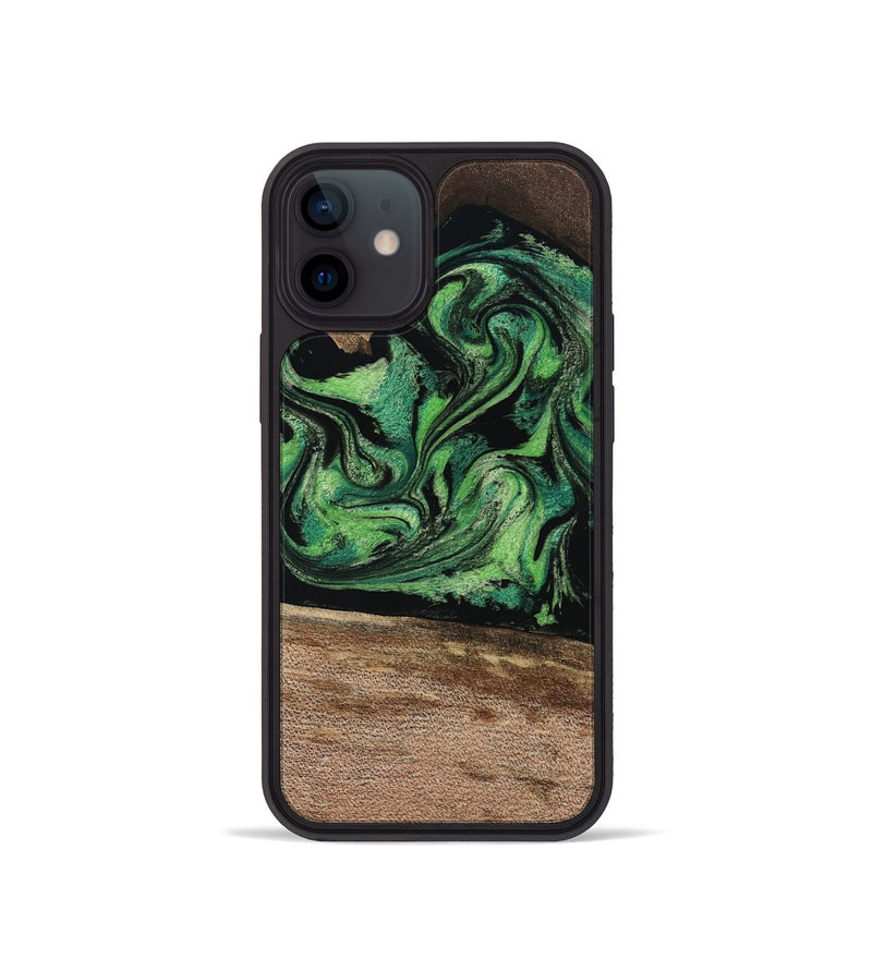 iPhone 12 mini Wood Phone Case - Adaline (Green, 814525)
