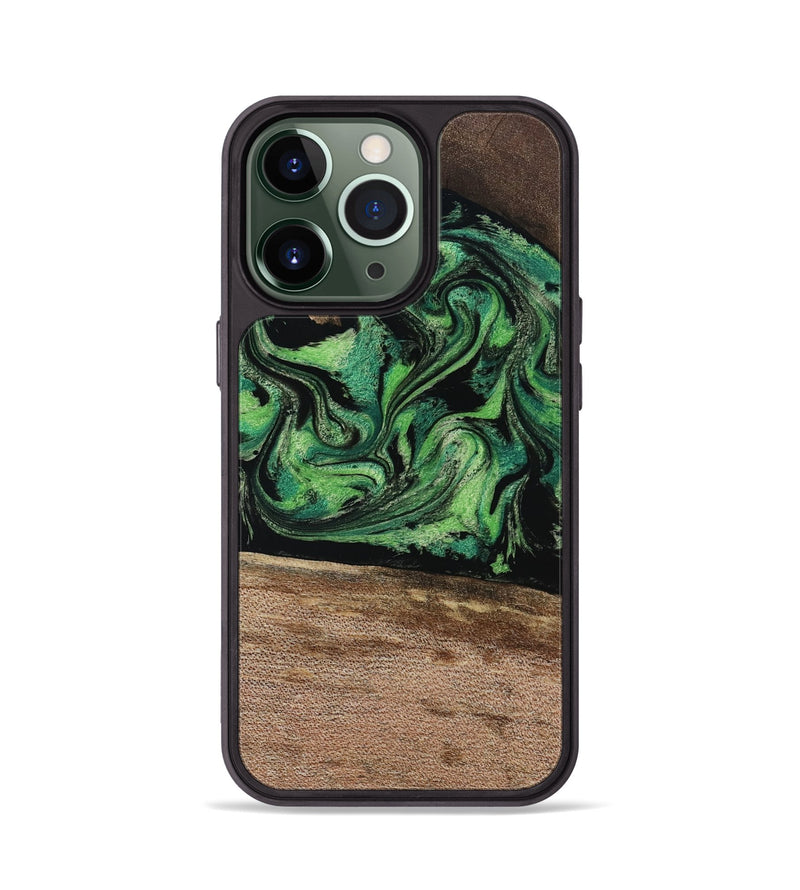 iPhone 13 Pro Wood Phone Case - Adaline (Green, 814525)