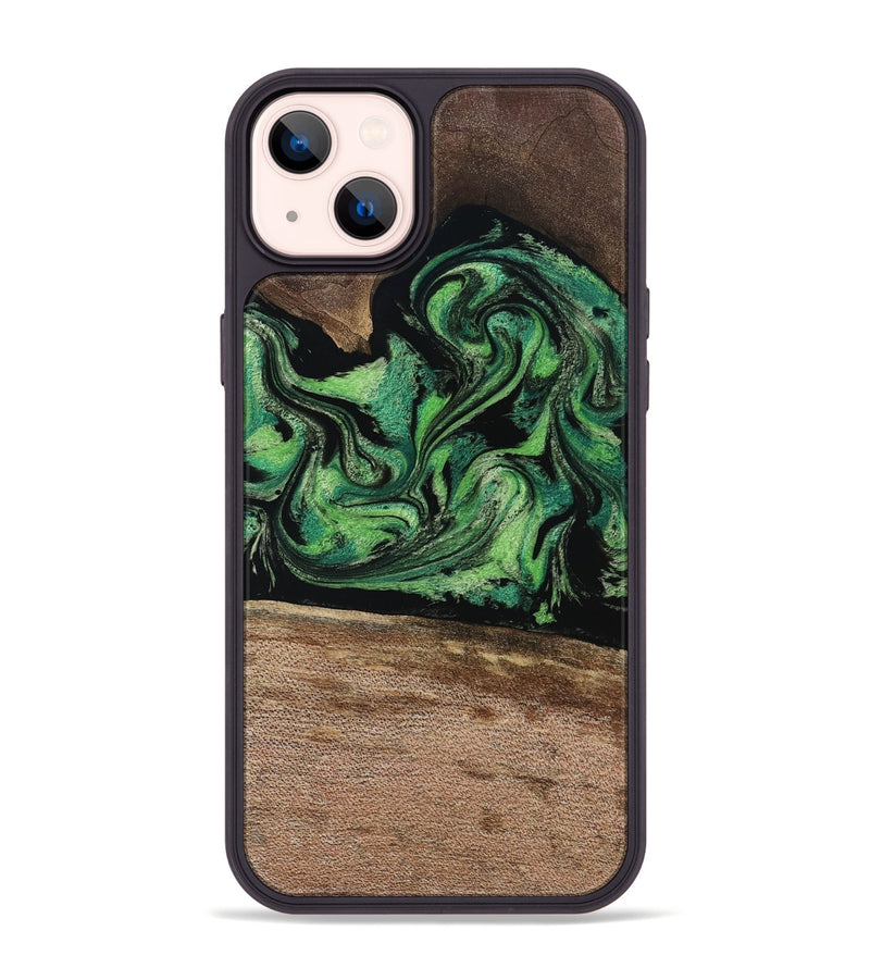 iPhone 14 Plus Wood Phone Case - Adaline (Green, 814525)