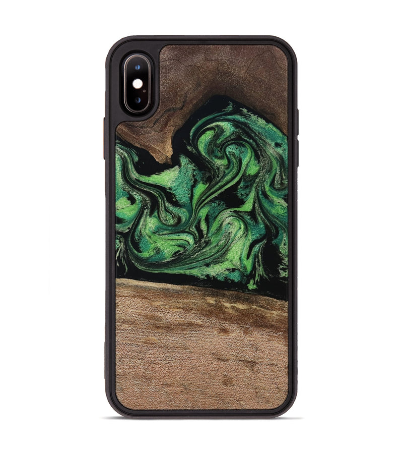 iPhone Xs Max Wood Phone Case - Adaline (Green, 814525)