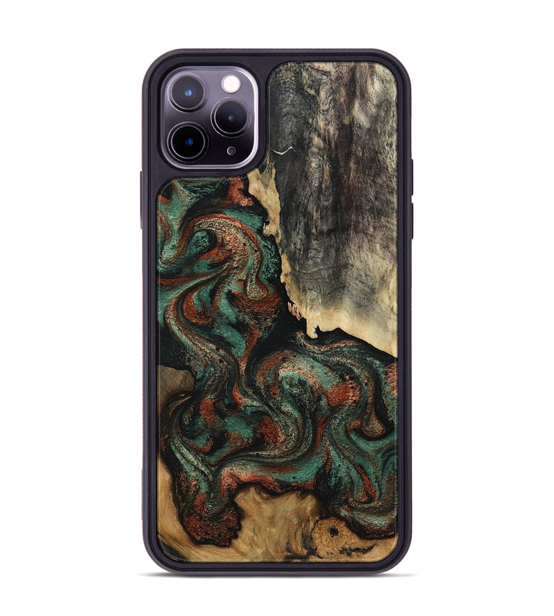 iPhone 11 Pro Max Wood Phone Case - Cleo (Green, 814554)