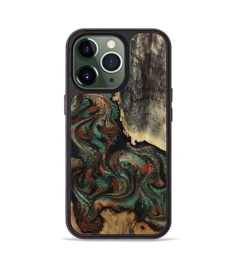 iPhone 13 Pro Wood Phone Case - Cleo (Green, 814554)