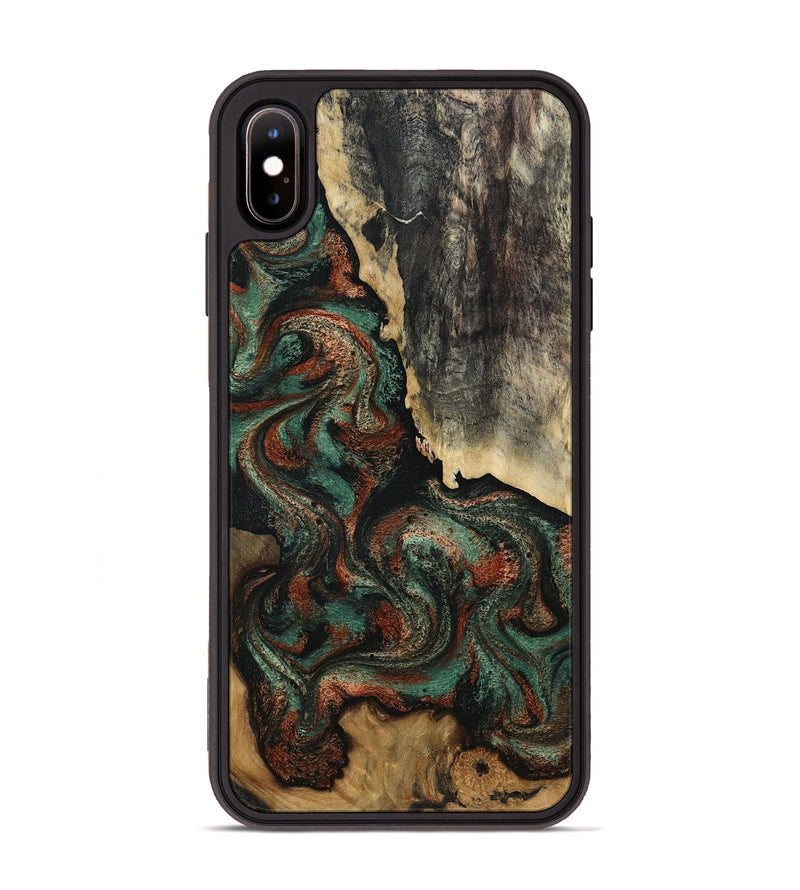 iPhone Xs Max Wood Phone Case - Cleo (Green, 814554)