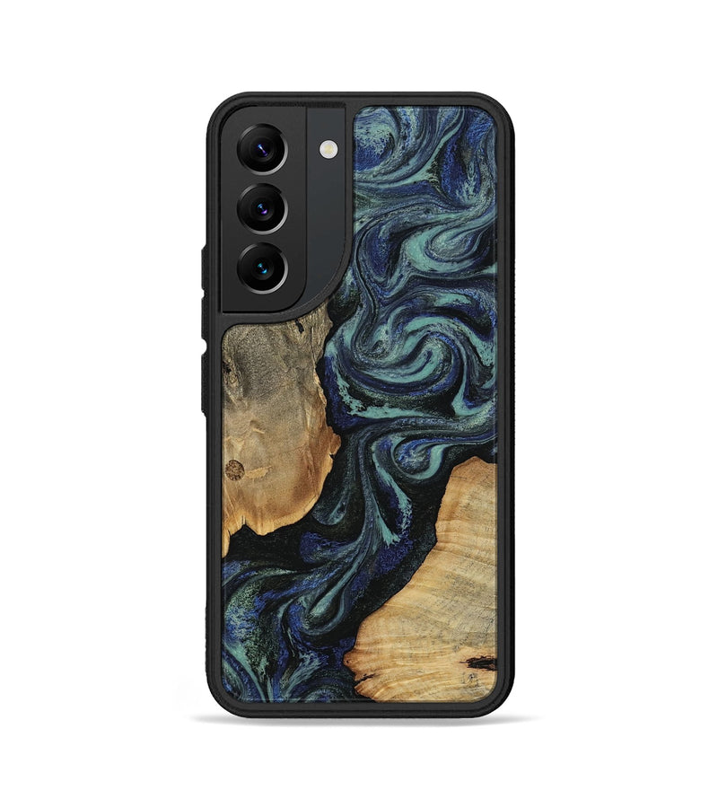 Galaxy S22 Wood Phone Case - Christy (Blue, 814557)