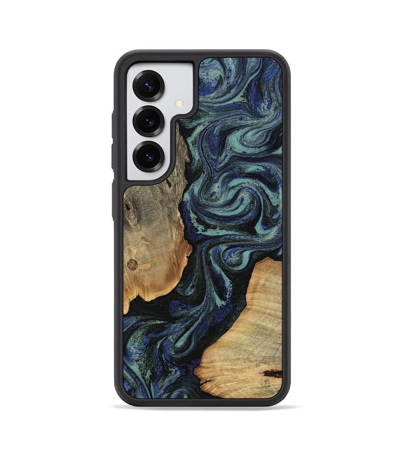 Galaxy S25 Wood Phone Case - Christy (Blue, 814557)