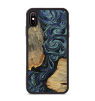 iPhone Xs Max Wood Phone Case - Christy (Blue, 814557)
