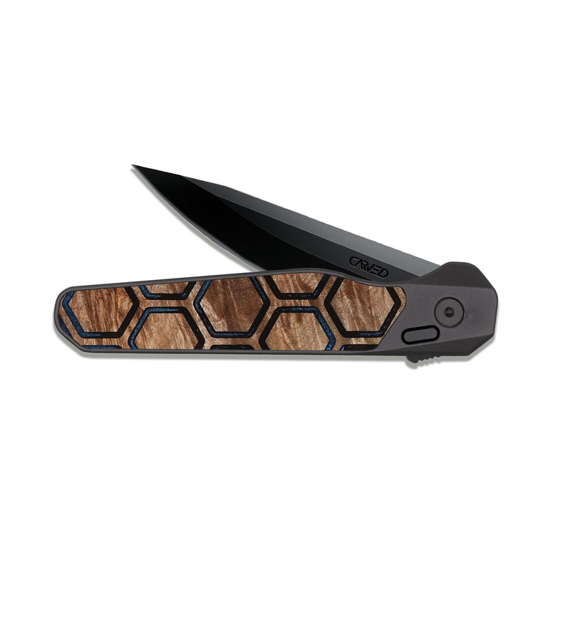 EDC Dark Slate Wood Pocket Knife - Savanah (Pattern, 814564)