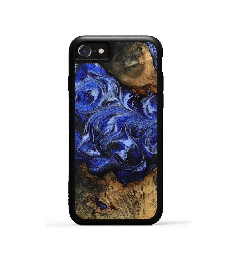 iPhone SE Wood Phone Case - Lilyana (Blue, 814578)