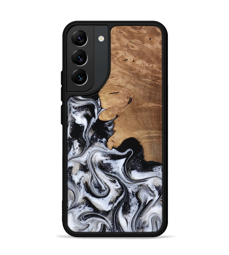 Galaxy S22 Plus Wood Phone Case - Chantal (Black & White, 814608)