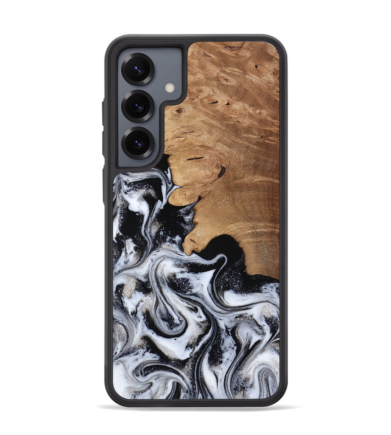 Galaxy S25 Plus Wood Phone Case - Chantal (Black & White, 814608)
