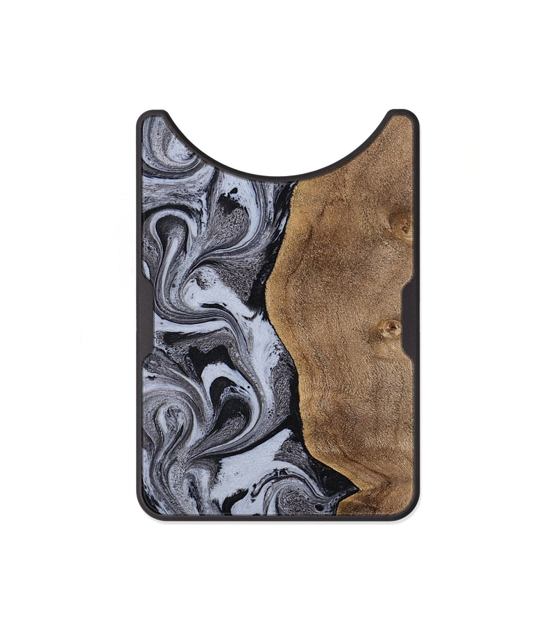 Alloy Wood Wallet - Agatha (Black & White, 814609)