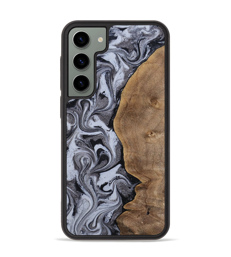 Galaxy S23 Plus Wood Phone Case - Agatha (Black & White, 814609)
