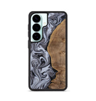 Galaxy S26 Wood Phone Case - Agatha (Black & White, 814609)