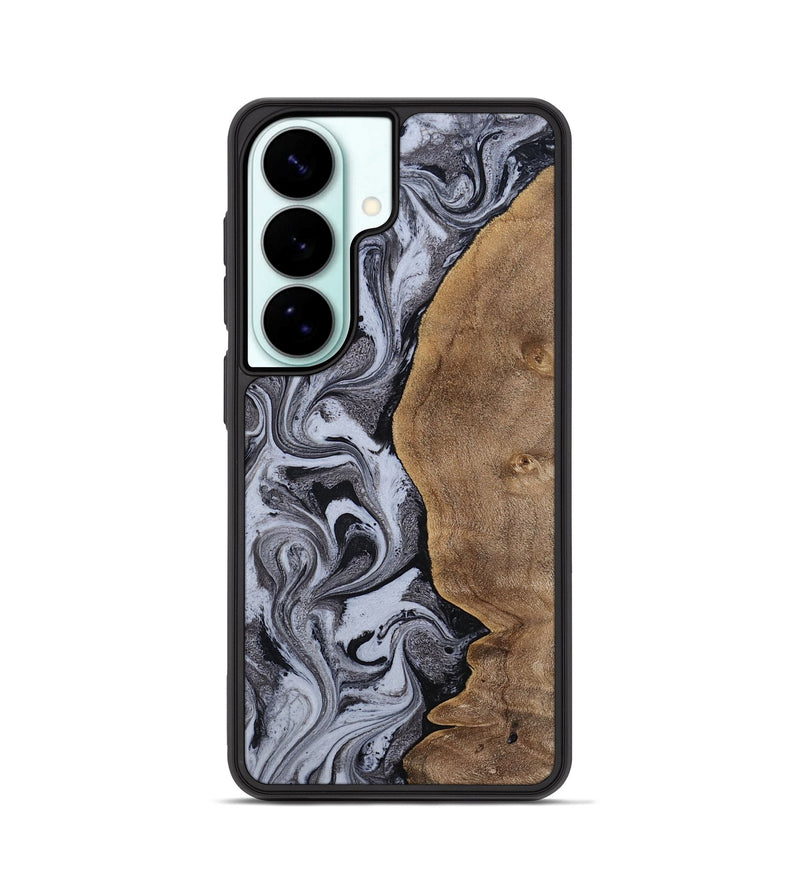 Galaxy S26 Wood Phone Case - Agatha (Black & White, 814609)