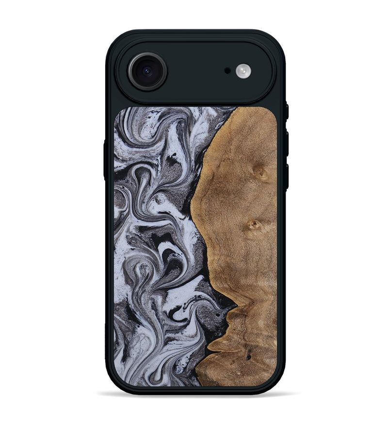 iPhone 17 Air Wood Phone Case - Agatha (Black & White, 814609)