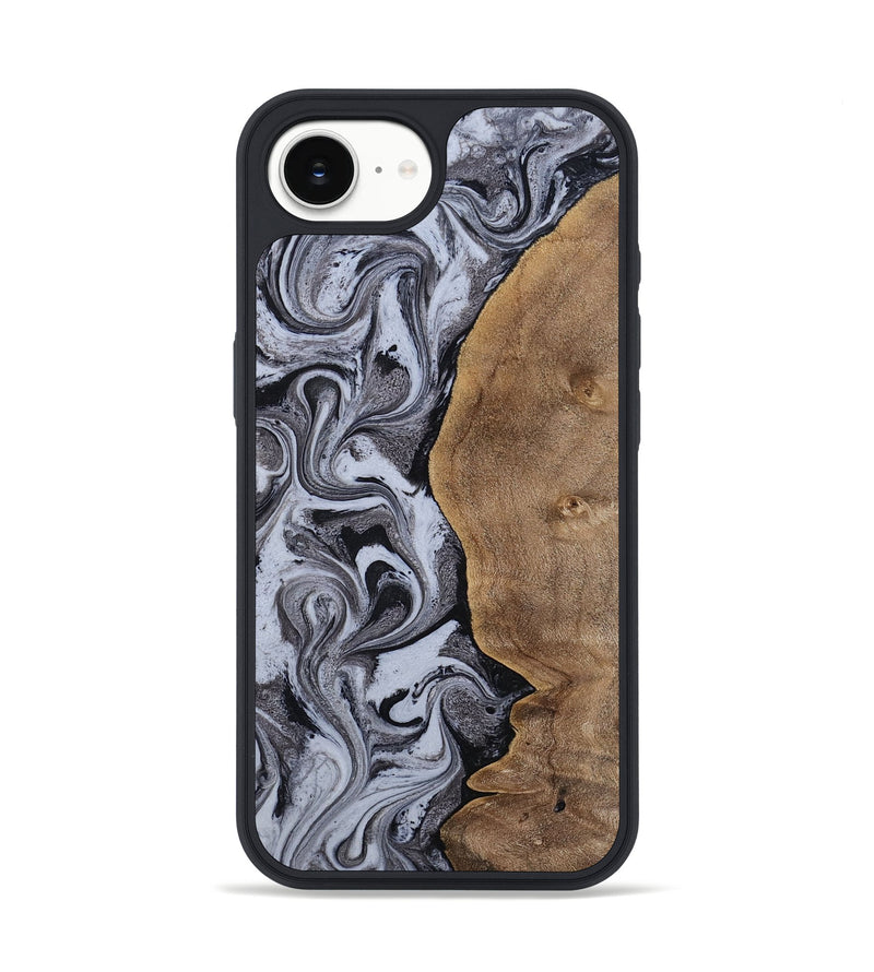 iPhone 17e Wood Phone Case - Agatha (Black & White, 814609)