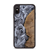 iPhone Xs Max Wood Phone Case - Agatha (Black & White, 814609)