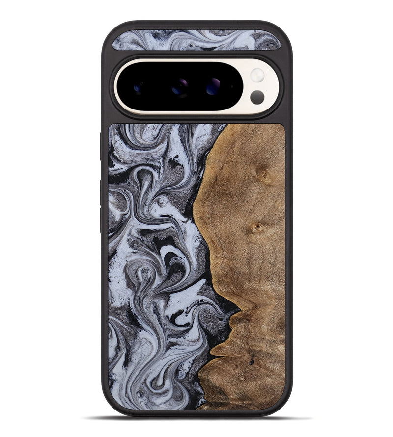Pixel 10 Pro XL Wood Phone Case - Agatha (Black & White, 814609)