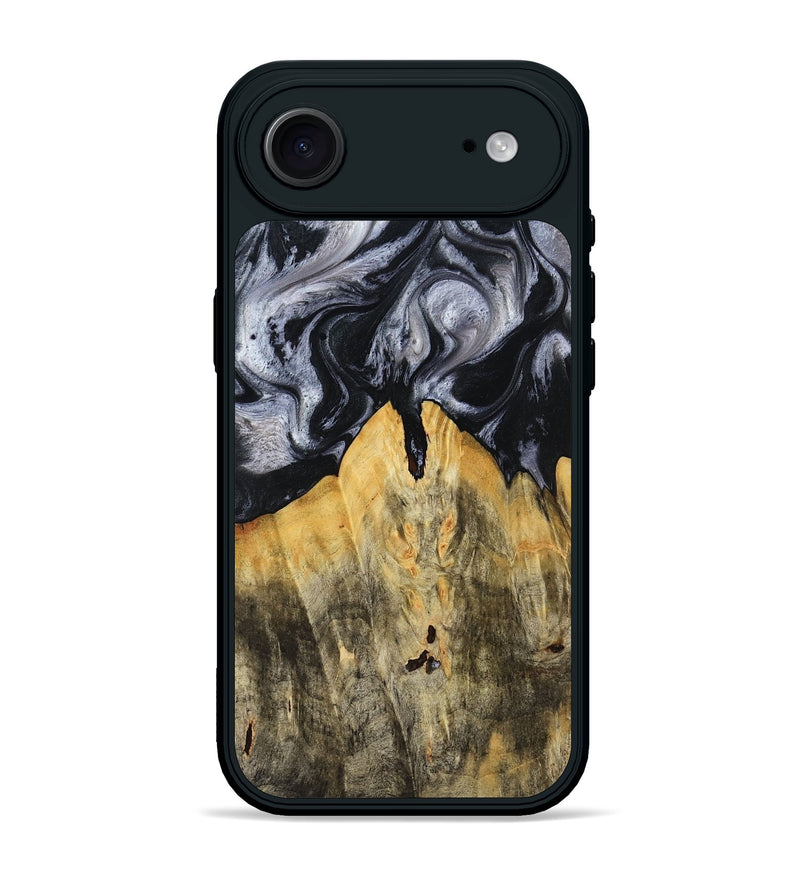 iPhone 17 Air Wood Phone Case - Lyndsey (Black & White, 814611)