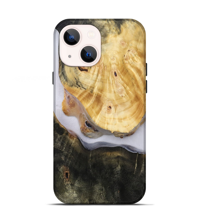 iPhone 13 Wood Live Edge Phone Case - Aidan (Clear, 814614)