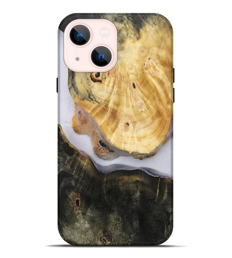 iPhone 14 Plus Wood Live Edge Phone Case - Aidan (Clear, 814614)