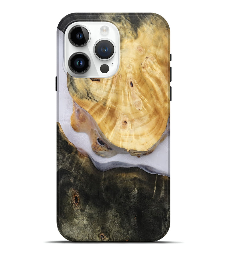 iPhone 15 Pro Max Wood Live Edge Phone Case - Aidan (Clear, 814614)