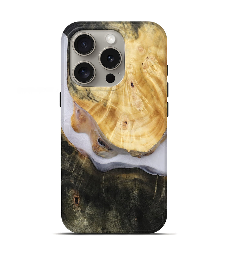 iPhone 16 Pro Wood Live Edge Phone Case - Aidan (Clear, 814614)