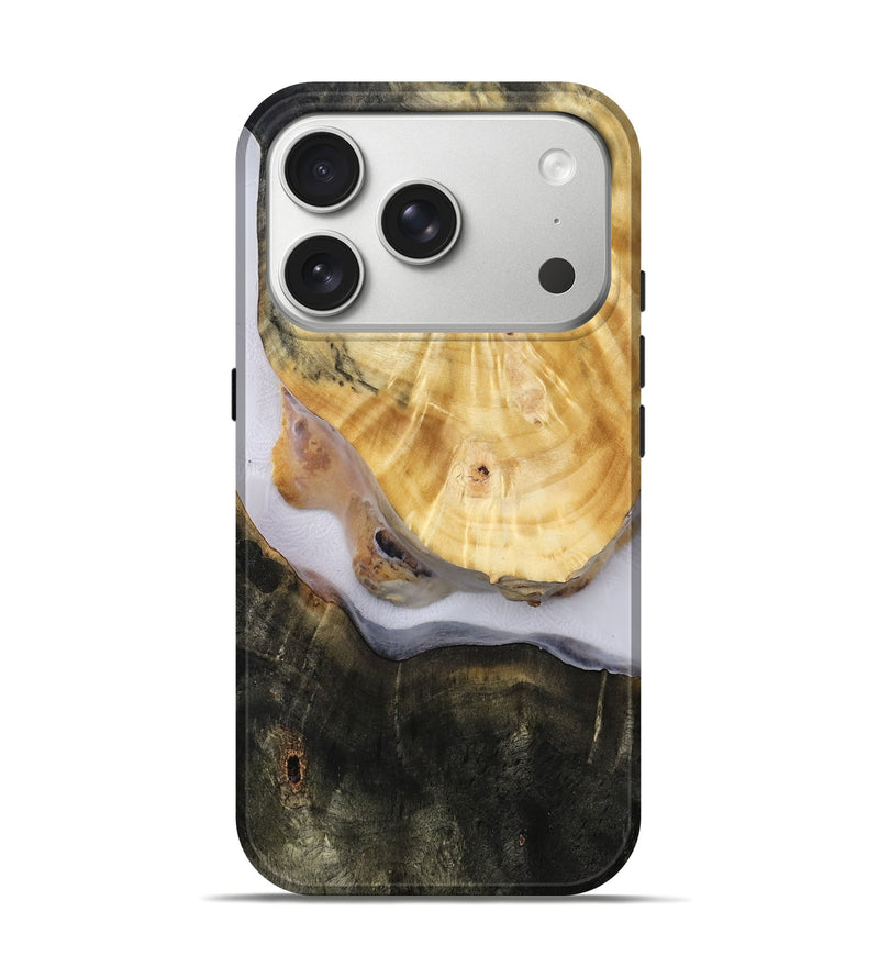 iPhone 17 Pro Wood Live Edge Phone Case - Aidan (Clear, 814614)