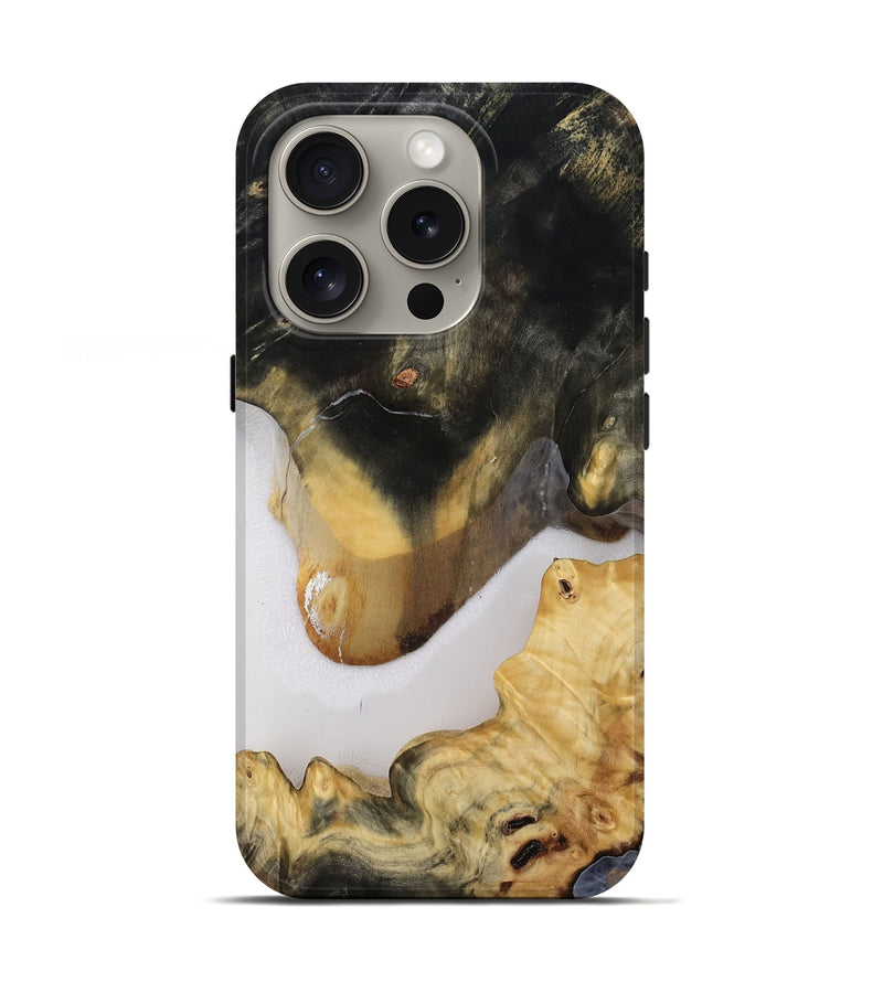 iPhone 16 Pro Wood Live Edge Phone Case - Nayeli (Clear, 814616)