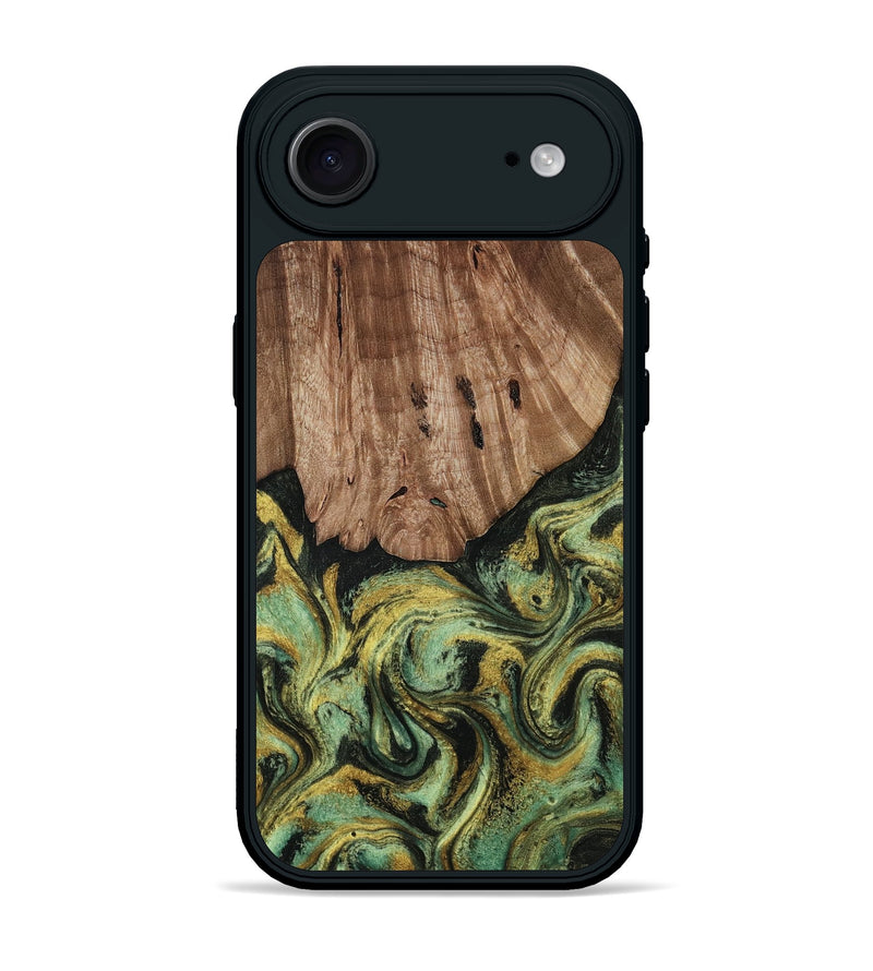iPhone 17 Air Wood Phone Case - Terri (Green, 814624)