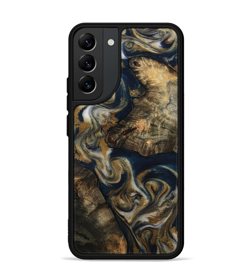 Galaxy S22 Plus Wood Phone Case - Arnold (Teal & Gold, 814625)