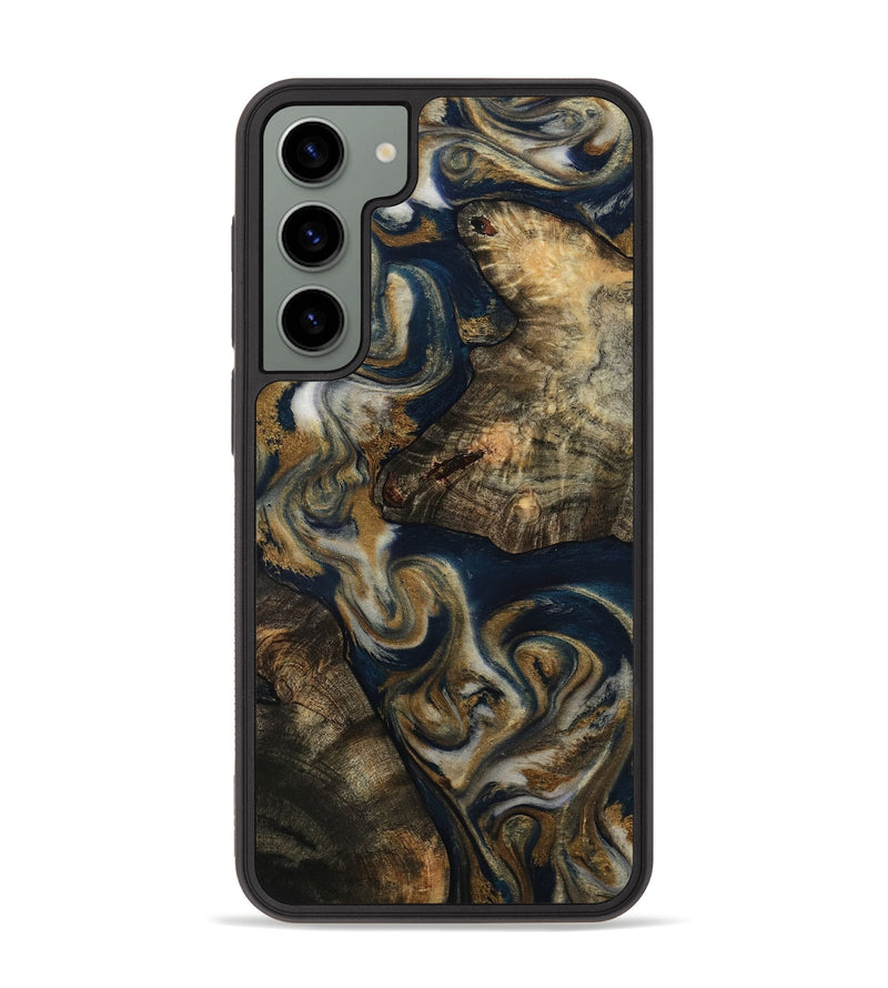 Galaxy S23 Plus Wood Phone Case - Arnold (Teal & Gold, 814625)
