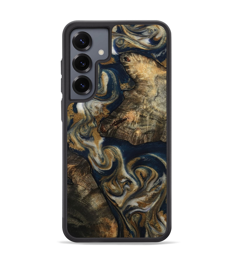 Galaxy S25 Plus Wood Phone Case - Arnold (Teal & Gold, 814625)