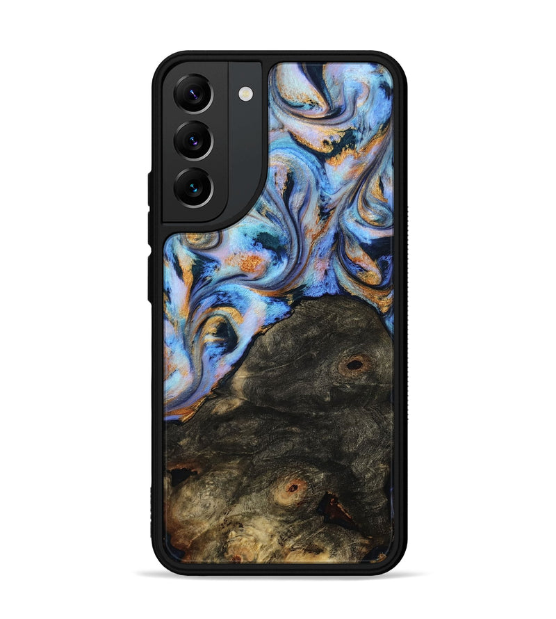 Galaxy S22 Plus Wood Phone Case - Tommy (Teal & Gold, 814626)