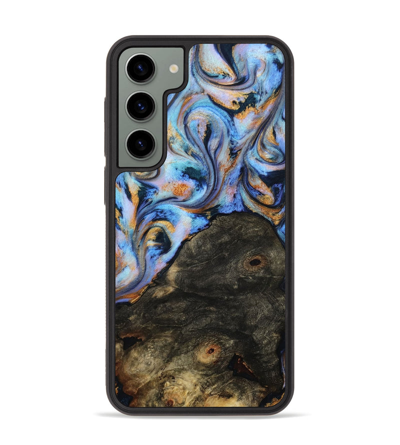 Galaxy S23 Plus Wood Phone Case - Tommy (Teal & Gold, 814626)