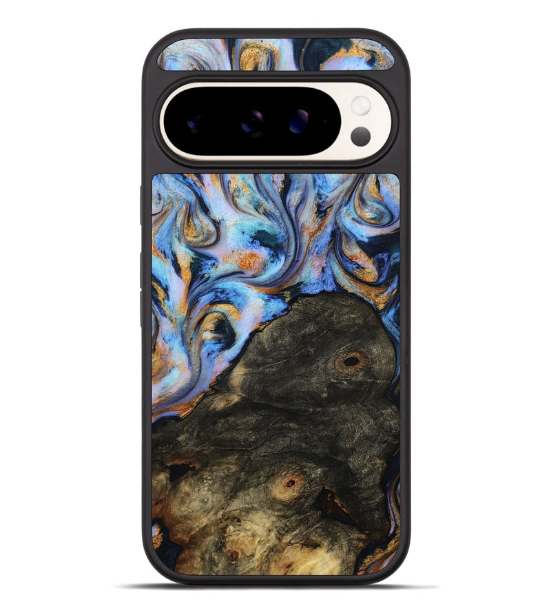 Pixel 9 Pro XL Wood Phone Case - Tommy (Teal & Gold, 814626)