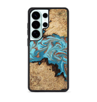 Galaxy S26 Ultra Wood Phone Case - Levy (Teal & Gold, 814627)