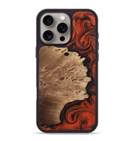 iPhone 16 Pro Max Wood Phone Case - Laci (Red, 814636)