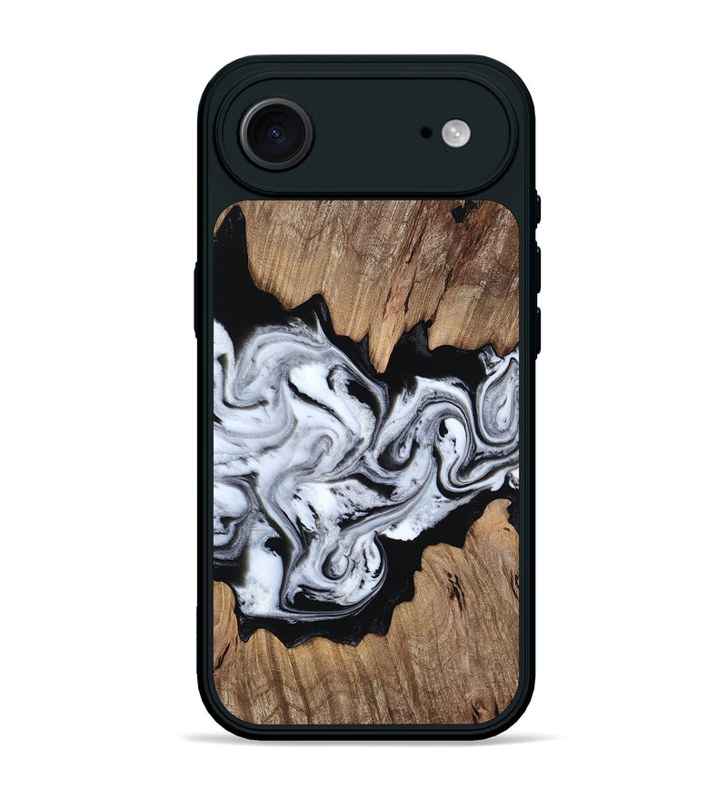iPhone 17 Air Wood Phone Case - Jeramie (Black & White, 814639)