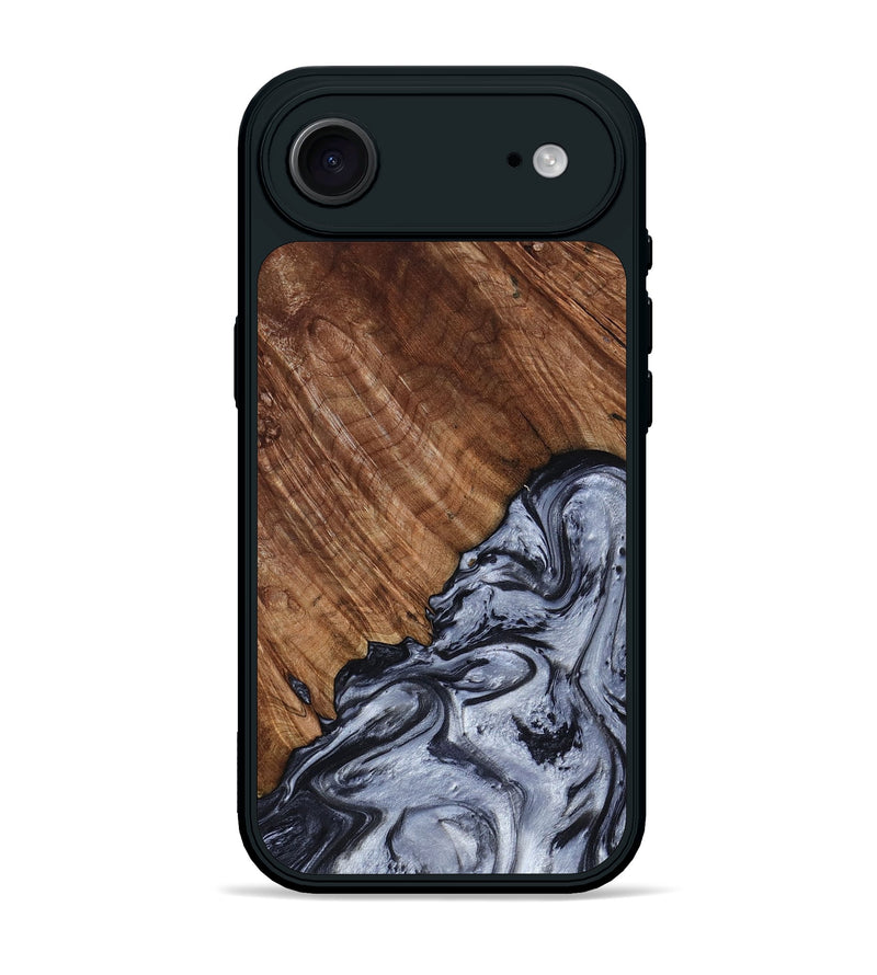 iPhone 17 Air Wood Phone Case - Lavina (Black & White, 814641)
